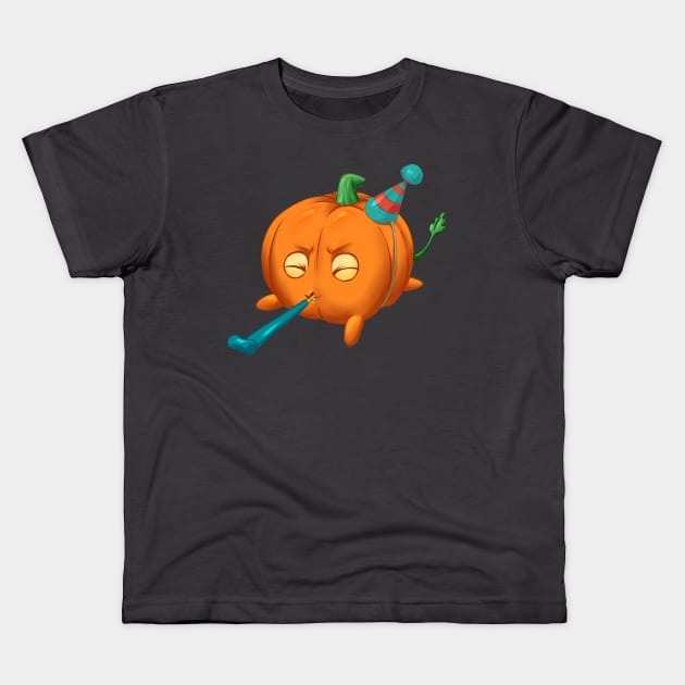 Holiday pumpkin Kids T-Shirt by HAF